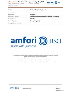 BSCI Certification