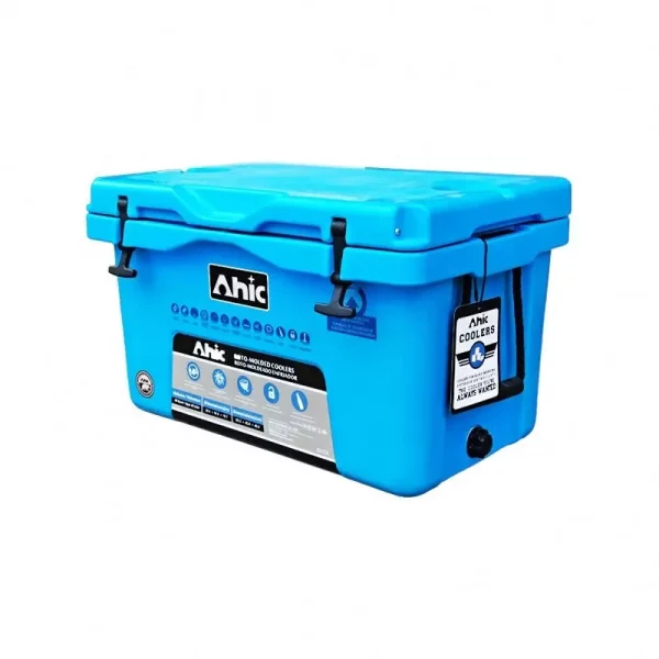 AHIC 45 QT Food Grade LLDPE Rotomolded Coolers with Wheels and Rope Handles - Image 2