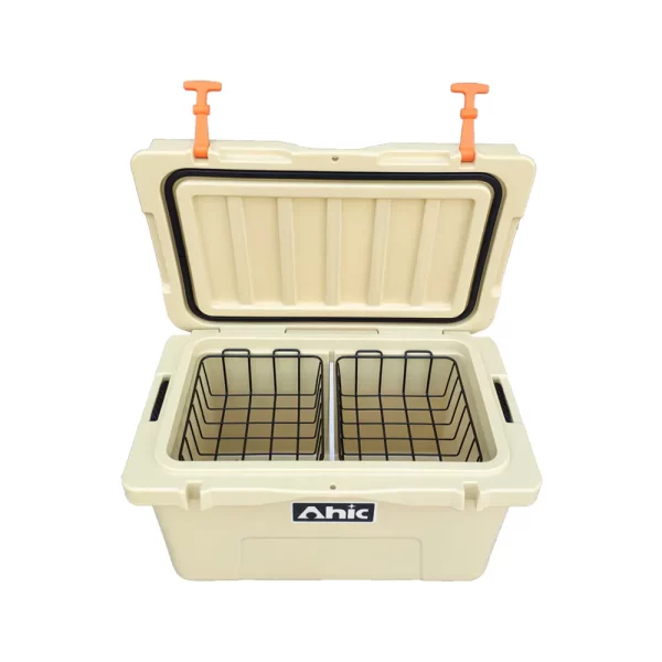 AHIC 45 QT Food Grade LLDPE Rotomolded Coolers with Wheels and Rope Handles - Image 8